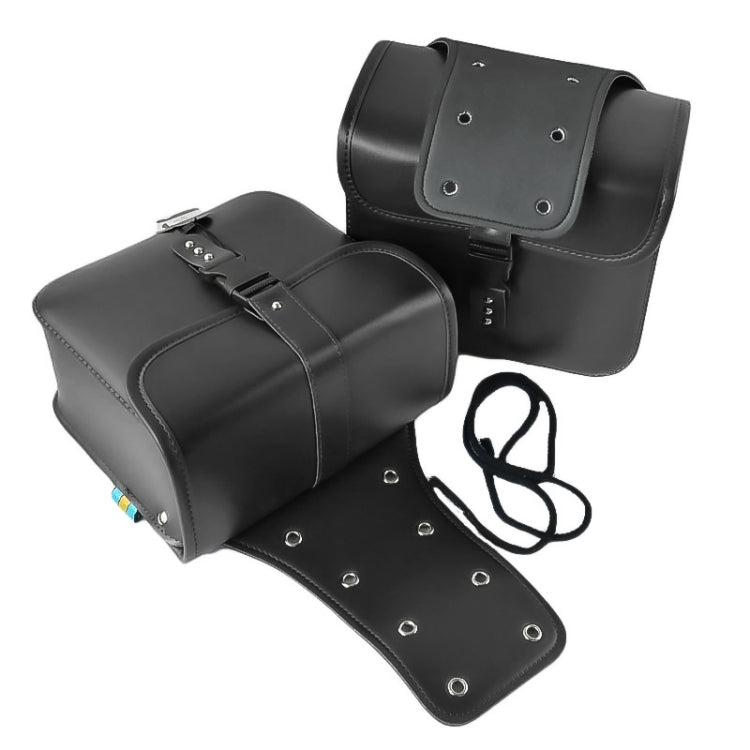 Stylish Motorcycle Leather Side Bag for Convenient Storage