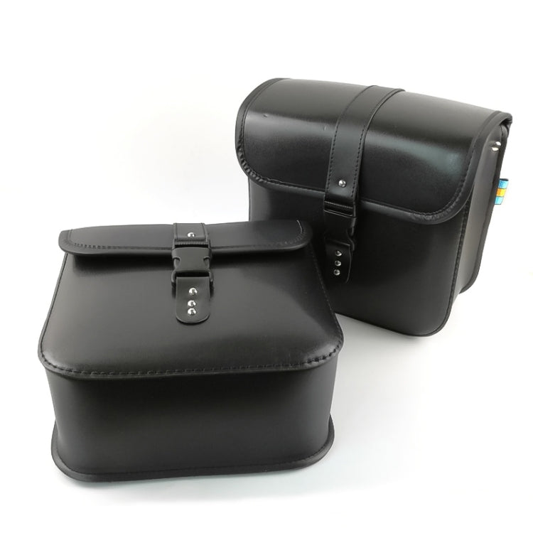 Stylish Motorcycle Leather Side Bag for Convenient Storage