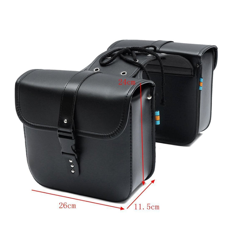 Stylish Motorcycle Leather Side Bag for Convenient Storage