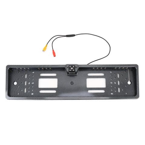 JX-9488 720x540 Pixel effettivi NTSC 60HZ CMOS II Telecamera di retromarcia per auto universale impermeabile in fibra di carbonio con lampada 4LED a luce bianca 2W 80LM 5000K, DC 12V, Lunghezza cavo: 4m, Nero (Carbon Fiber )