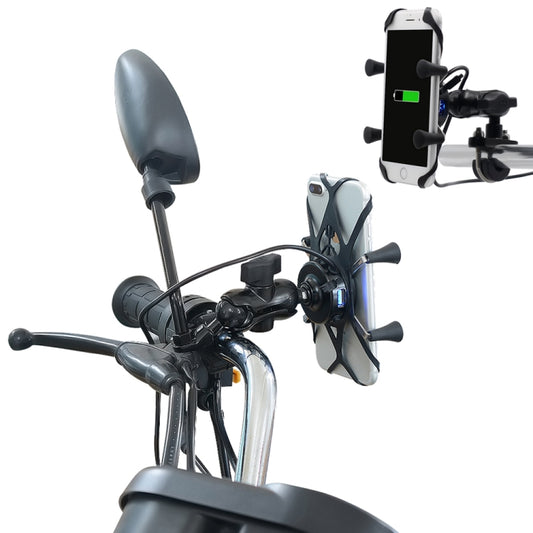 caricabatterie-per-telefono-con-staffa-per-telefono-in-lega-di-alluminio-a-forma-di-x-per-motocicletta-5v-2-1a-cs-416a3 - immagine 1