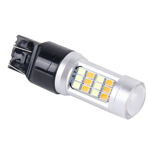 2 PZ T20/7443-42LED 20W 21*2835W+21*2835Y Luce bianca+gialla Indicatore di direzione con lente.CC 12-24 V, T20 - Novalix Store