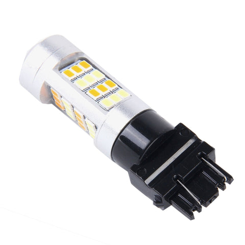 2 PZ T25/3157 10W 1000 LM 6000K Luce bianca + gialla Indicatore di direzione con 42 lampade SMD-2835-LED e lente.CC 12-24 V, T25 with 42 SMD-2835-LED Lamps - Novalix Store