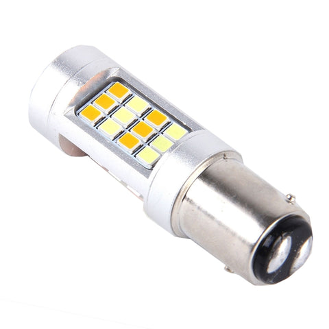 2 PZ 1157 10W 1000 LM 6000K Luce bianca + gialla Indicatore di direzione con 42 lampade SMD-2835-LED e lente.CC 12-24 V, 1157 with 42 SMD-2835-LED Lamps - Novalix Store