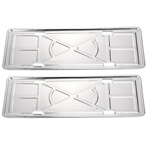 Supporto per telaio con staffa per targa in lega di alluminio da 2 pezzi (argento), Aluminium Alloy Bracket