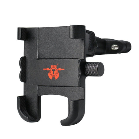 Porta cellulare portatile per caricabatterie USB in lega di alluminio per moto, versione per manubrio, 3089