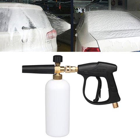 Pistola per spruzzatore d'acqua con generatore di schiuma di sapone per autolavaggio ad alta pressione, filo esterno: 22 x 1,5, foro interno: 15, Filo esterno: 22 x 1.5, Foro interno: 15