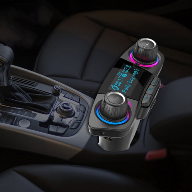 Dual USB Bluetooth FM Transmitter with MP3 & LED Screen