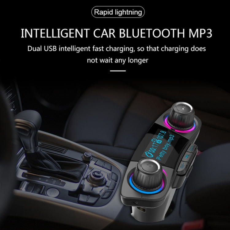 Dual USB Bluetooth FM Transmitter with MP3 & LED Screen