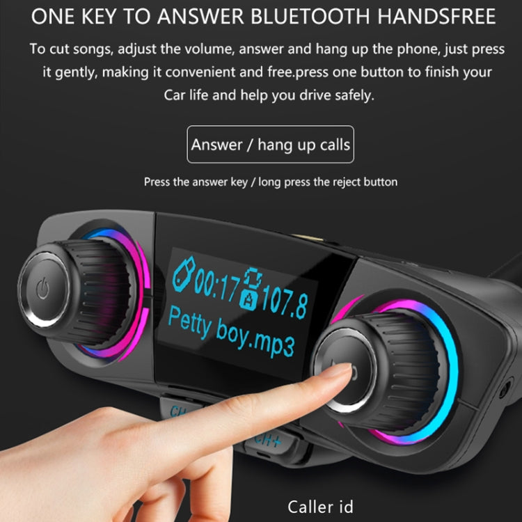 Dual USB Bluetooth FM Transmitter with MP3 & LED Screen