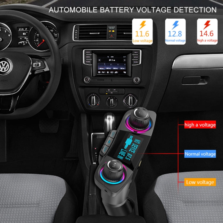 Dual USB Bluetooth FM Transmitter with MP3 & LED Screen