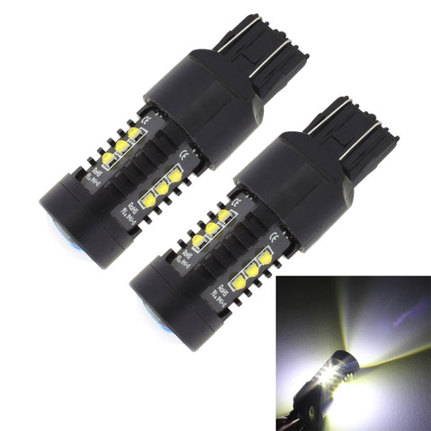 2 PZ MZ 10W 1080LM 5500K 7443 12 XB-D LED Luci di retromarcia per auto T20 Lampade di coda di backup Coda di parcheggio per auto DRL Luci di parcheggio per freni, DC 12-24V, 7443 - Novalix Store
