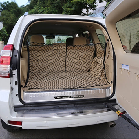 Organisateur de stockage de voiture en réseau pour bagages universels pour véhicules à 4 ports pour voiture, furgone, SUV, article postérieur net, Car Van SUV Back Item Net