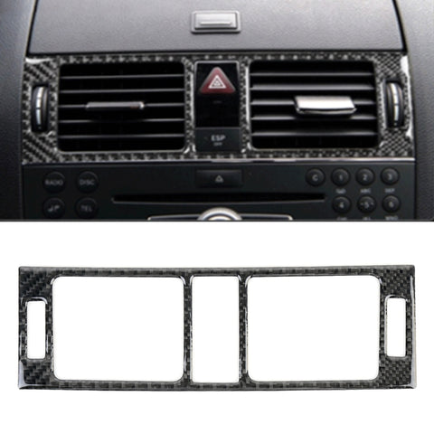 Adhésif décoratif en fibre de carbone pour telaio air conditionné pour cruscotto auto pour Mercedes-Benz W204, cadre de climatisation de tableau de bord