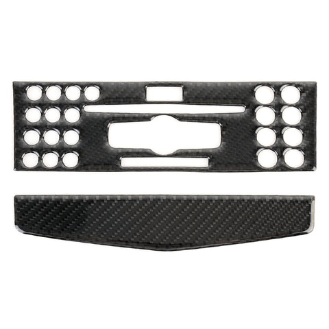 Adesivo decorativo in fibra di carbonio con telaio di regolazione per CD per auto da 2 pezzi per Mercedes-Benz W204, CD Adjustment Frame (A)