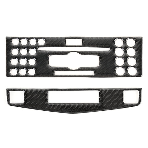 Adhésif décoratif en fibre de carbone pour cadre de réglage du CD pour voiture à 2 pièces pour Mercedes-Benz W204, guide de direction, cadre de réglage du CD (C), conduite à droite