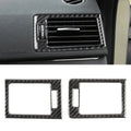 2 PCS Car Dashboard  Right and Left Air Outlet Frame Carbon Fiber Decorative Sticker for Mercedes-Benz W204 2007-2013                                   ...