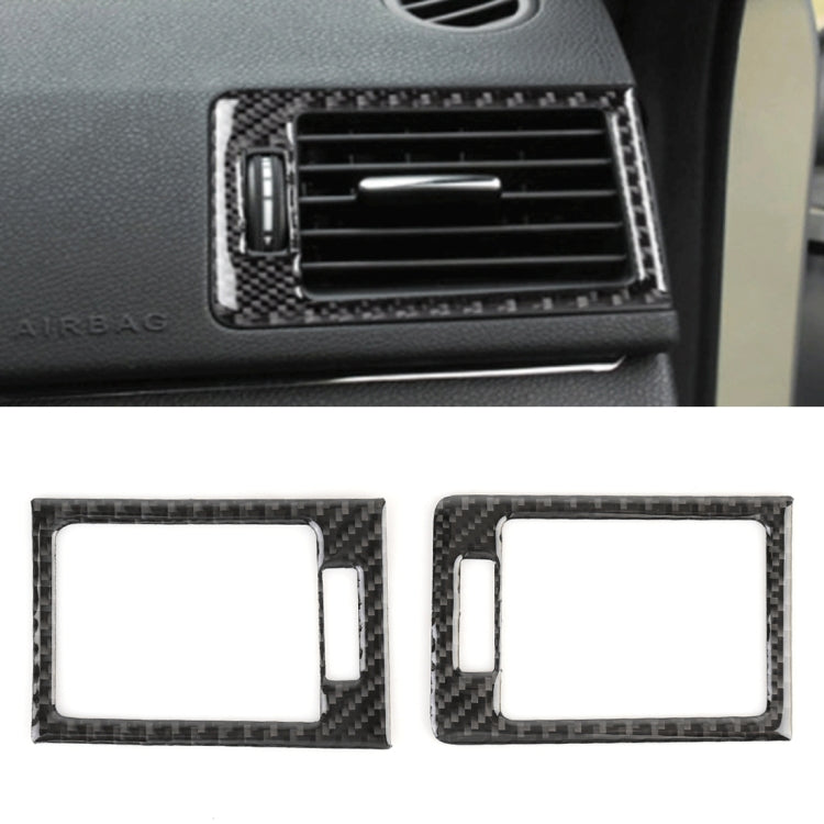 2 PCS Car Dashboard  Right and Left Air Outlet Frame Carbon Fiber Decorative Sticker for Mercedes-Benz W204 2007-2013                                   ...