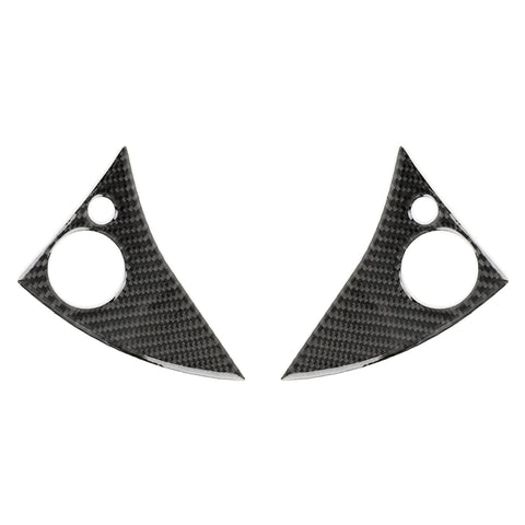 Autocollant décoratif en fibre de carbone avec pulsation du volant pour voiture à 2 pièces pour Mercedes-Benz W204, bouton de volant