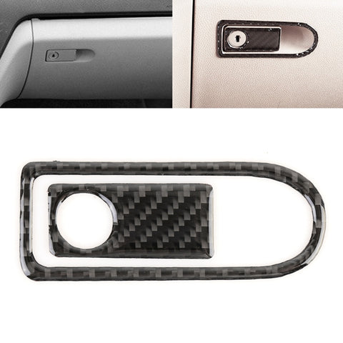 Adhésif décoratif en fibre de carbone avec poignée pour porte-bagages pour siège passe-passe pour 2 pièces pour Mercedes-Benz W204, poignée de boîte de rangement pour siège passager