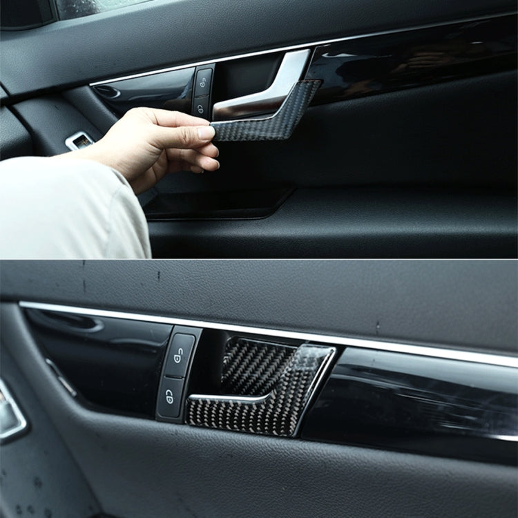Carbon Fiber Door Handle Panel Stickers for Mercedes-Benz