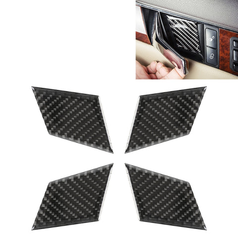 4 pezzi di adesivo decorativo in fibra di carbonio per maniglia interna della portiera dell'auto, pannello da polso, per Mercedes-Benz W204, Door Inner Handle Wrist Panel - Novalix Store