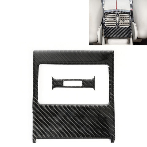 Adhésif décoratif en fibre de carbone avec support de l'air postérieur pour voiture de 2 personnes pour Mercedes-Benz W204, cadre de sortie d'air arrière