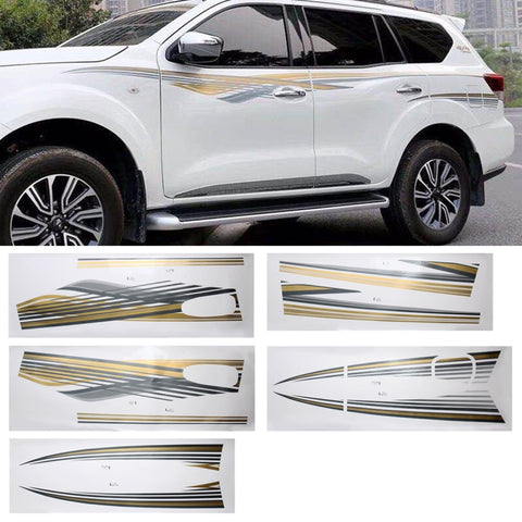 Autocollant brillant pour marque de voiture avec rayures décoratives pour carrozzeria SUV de 5 personnes pour Nissan TERRA 2019, pour Nissan TERRA 2019