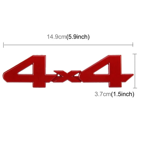 Adesivo per auto Adesivi per auto alla moda in metallo Auto Chrome Car Styling-coperture Accessori per personalità auto, 4X4 Sticker