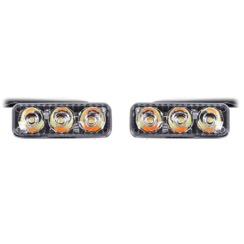 2 pezzi Luci LED per auto con doppia funzione DRL e luce di svolta - Bianco e Giallo - Novalix Store
