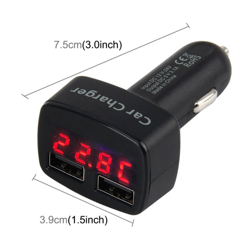 Caricatore per auto con doppia porta USB in uscita DC 12-24V con corrente di corrispondenza intelligente Caricatore intelligente con uscita 5V 3.1A, DC 12-24V
