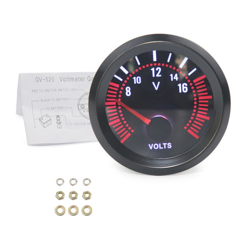 Voltmetro modificato per auto universale da 52 mm 12 V, Voltmeter