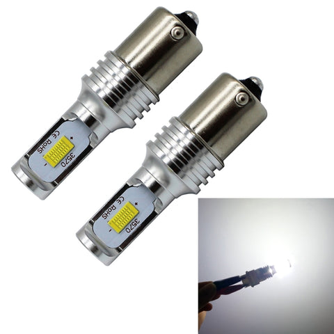 2 pz. Decodifica 1156/BA15S 72W Lampadine LED Luce per auto Indicatore di direzione automatica Luce di riserva, DC 12-24V, White, Yellow