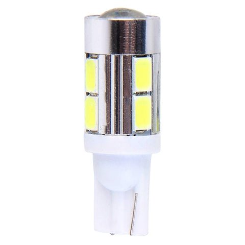Lampada Auto T10 6W LED Bianca - 2 Pezzi, 10 SMD 5630, DC 12V