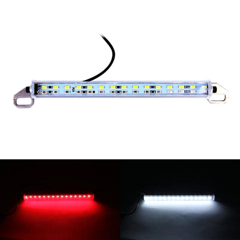 Luce Ausiliaria LED per Auto con Luce Bianca e Rossa, 10W 30 SMD 2835, 12V DC - Lunghezza cavo 60cm