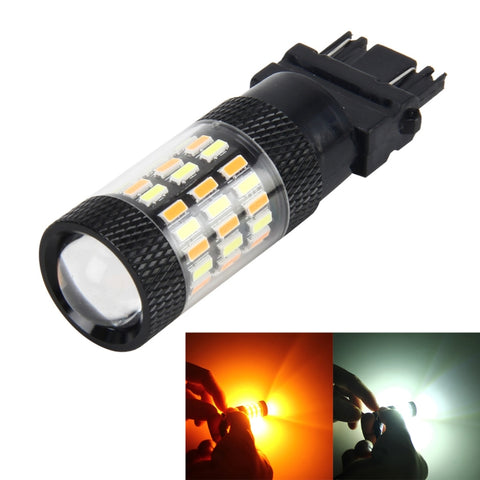 3157 5W 450LM 60LED DC 12V SMD-4014 Luce di stop per auto per auto Indicatori di direzione Luci per auto (luce bianca + luce gialla), 3157 - Novalix Store