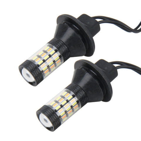 2 PZ 7440 5W 450LM 60LED DC 12V SMD-4014 Luce di stop per auto per auto Indicatori di direzione Set di sorgenti per auto (luce bianca + luce gialla), Lunghezza cavo: 40 cm, 7440 - Novalix Store