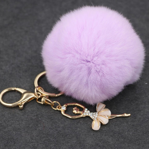 Balletto Portachiavi dorato Portachiavi Portachiavi Anelli Titolare Rex Coniglio Borsa per auto Ciondolo Borsa moda Ornamenti Ciondolo, consegna colore casuale, Rex Rabbit Shape