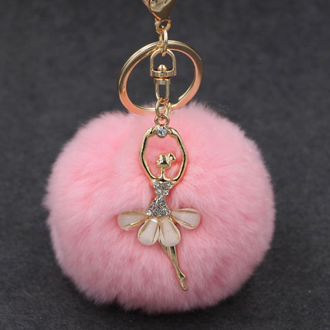 Balletto Portachiavi dorato Portachiavi Portachiavi Anelli Titolare Rex Coniglio Borsa per auto Ciondolo Borsa moda Ornamenti Ciondolo, consegna colore casuale, Rex Rabbit Shape