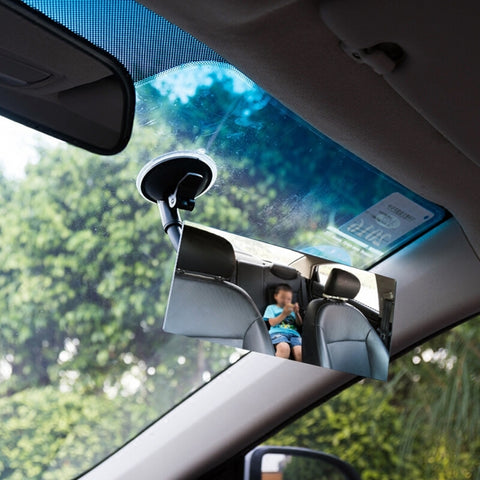 Specchio per punto cieco retangolare per parabrezza interno regolabile a 360 gradis with portabicchieri, XL-1013