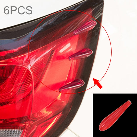 6 pezzi Spoiler posteriore universale in resina Spoiler posteriore per auto Spoiler posteriore esterno Kit spoiler per auto Crash Strip Spoiler Scheda instradata Raddrizzatore muto Spoiler per la riduzione del rumore