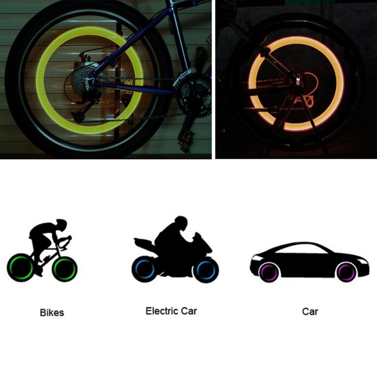 2 PCS Wheel Tyre Lamp with Battery for Bikes and Motorbikes