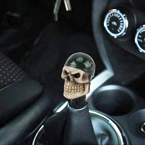 Teschio universale con forma di cappello Pomello del cambio per auto Pomello del cambio per auto modificato Pomello della leva del cambio automatico Pomello del cambio in resina, Skull Head Shape 5