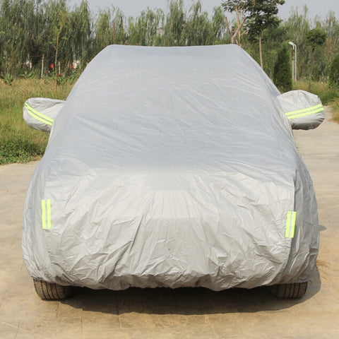 Telo copriauto SUV, in tessuto Oxford, antipolvere, impermeabile, ignifugo, traspirante, per interni ed esterni, protezione solare UV e neve, resistente alla polvere, con strisce di avvertenza, 183inch (M)/Fits Cars up to 4.7m(183 inch) in Length