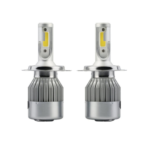 Fari LED per auto H4 18W 1800LM 6000K IP68 - 2 lampade LED COB, impermeabili, DC 9-36V