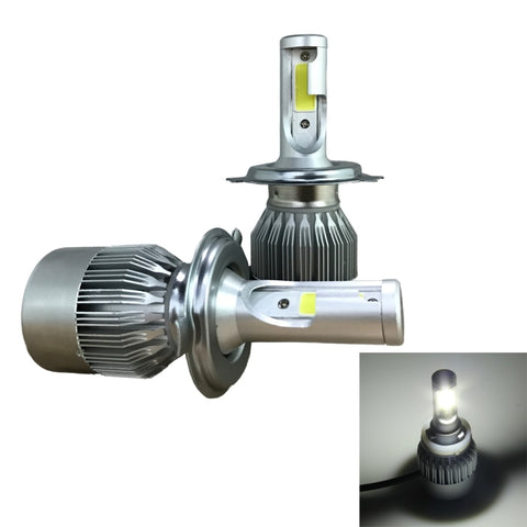 Fari LED per auto H4 18W 1800LM 6000K IP68 - 2 lampade LED COB, impermeabili, DC 9-36V