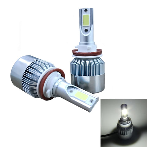 2 pezzi H8/H11 18W 1800LM 6000K impermeabile IP68 faro LED per auto con 2 lampade LED COB, DC 9-36V, H8/H11 - Novalix Store