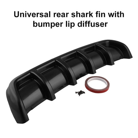 Diffuseur pour labrador paraurti posteriore universale per auto 6 Stile pinna di squalo ABS noir, dimensions: 67 cm, Noir