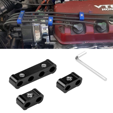 Kit morsetto organisateur diviseur séparateur fil candela moteur en aluminium de 3 pièces