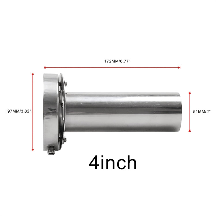 Punta del silenziatore di coda non regolabile per tubo di scarico in acciaio inossidabile 304 per auto universale da 4 pollici, 4 inch Unadjustable